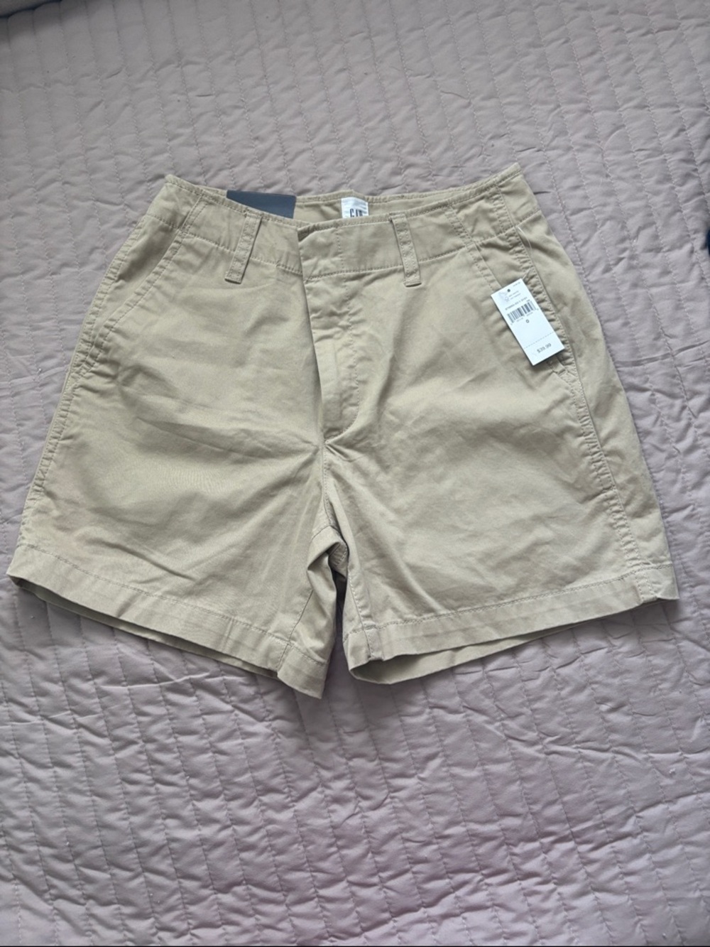 GAP  Tan Flat-Front Cotton Shorts